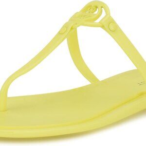 Women's Dacota Flat Sandals Neon Green Size 9 Slip-On Synthetic Rubber Sole